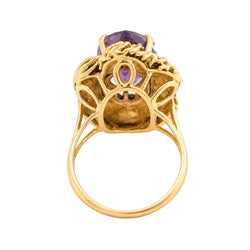 Yellow Gold and Amethyst Cocktail Ring