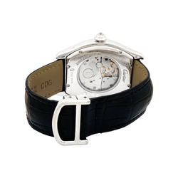 CARTIER "Tortue" Watch in White Gold and Diamonds