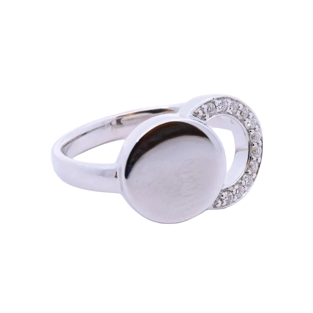 DINH VAN "Moon Shadow" Ring in white gold and diamonds