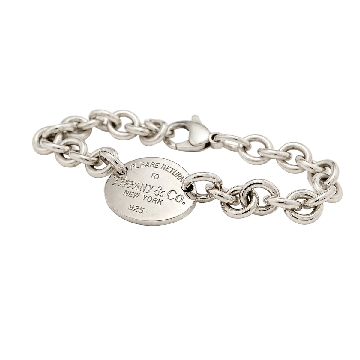 TIFFANY & CO. "Please Return to Tiffany & Co. New York" Silver Link Bracelet
