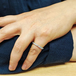 White Gold and Diamond Wedding Band