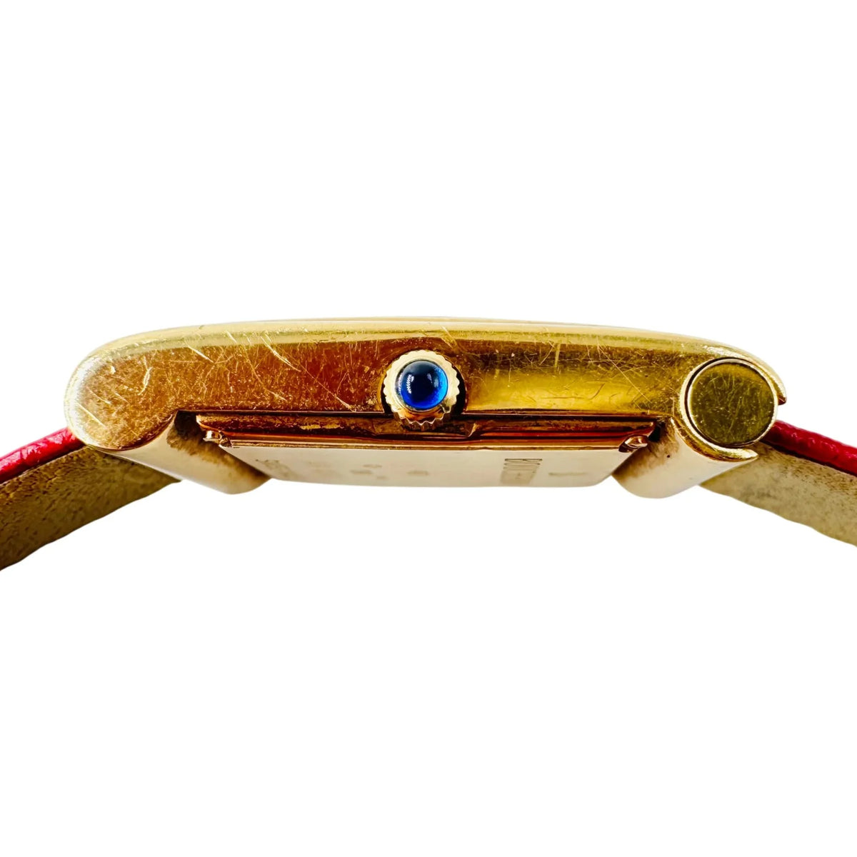 BOUCHERON "Reflet" Watch in yellow gold, diamonds, and leather
