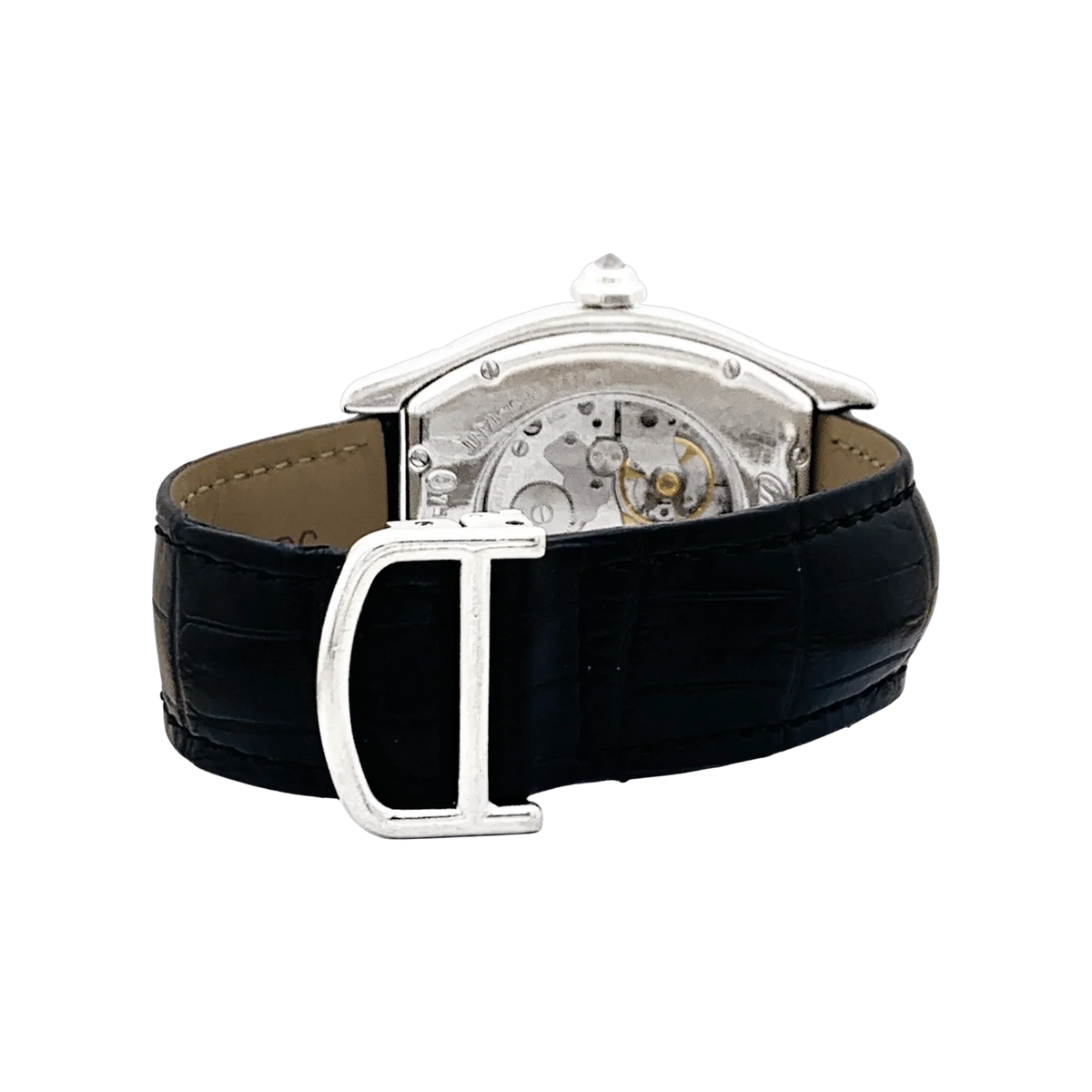 CARTIER "Tortue" Watch in White Gold and Diamonds