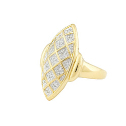 Marquise Ring in Yellow Gold and Diamonds