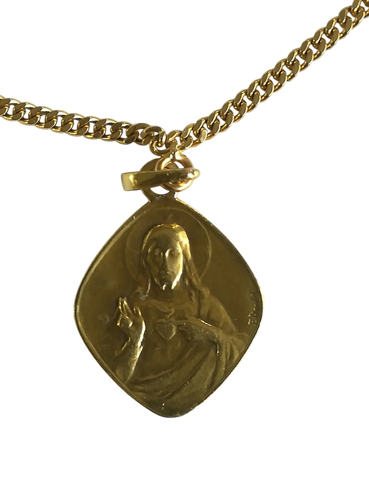 Collier Or Jaune 3 Médailles Religieuses