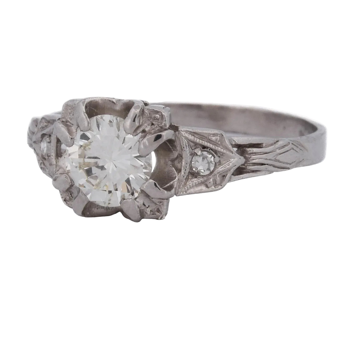 Platinum and Diamond Solitaire Ring