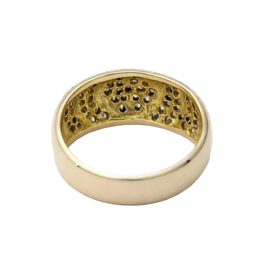 Yellow Gold and Diamond Dome Ring