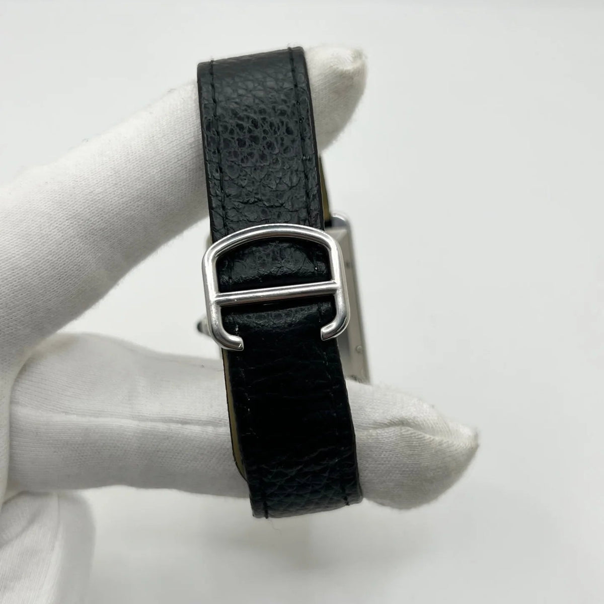 Montre CARTIER Tank Solo XL en acier et cuir
