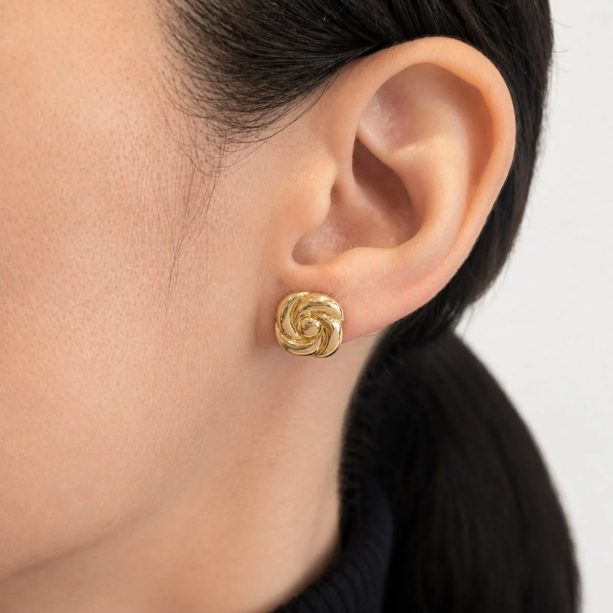 Yellow Gold Stud Earrings
