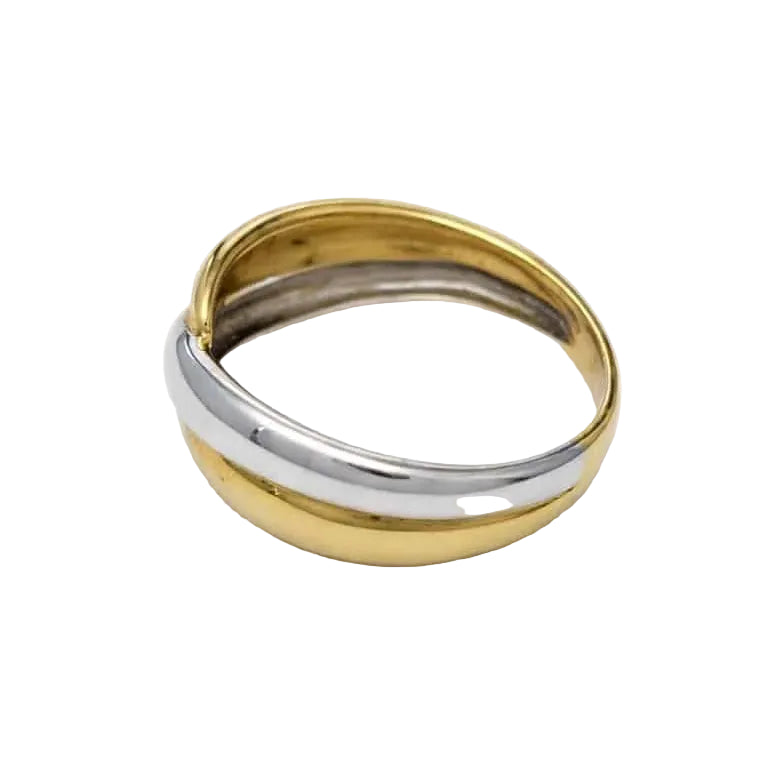 White gold and Yellow gold Wedding band