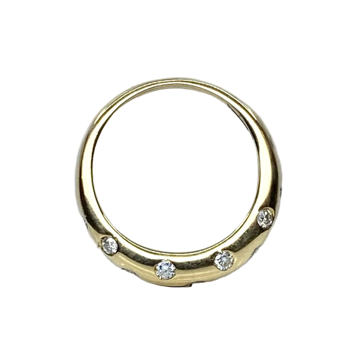 Yellow Gold and Diamond Bangle Ring