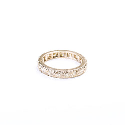 American Wedding Band in White Gold and Diamonds