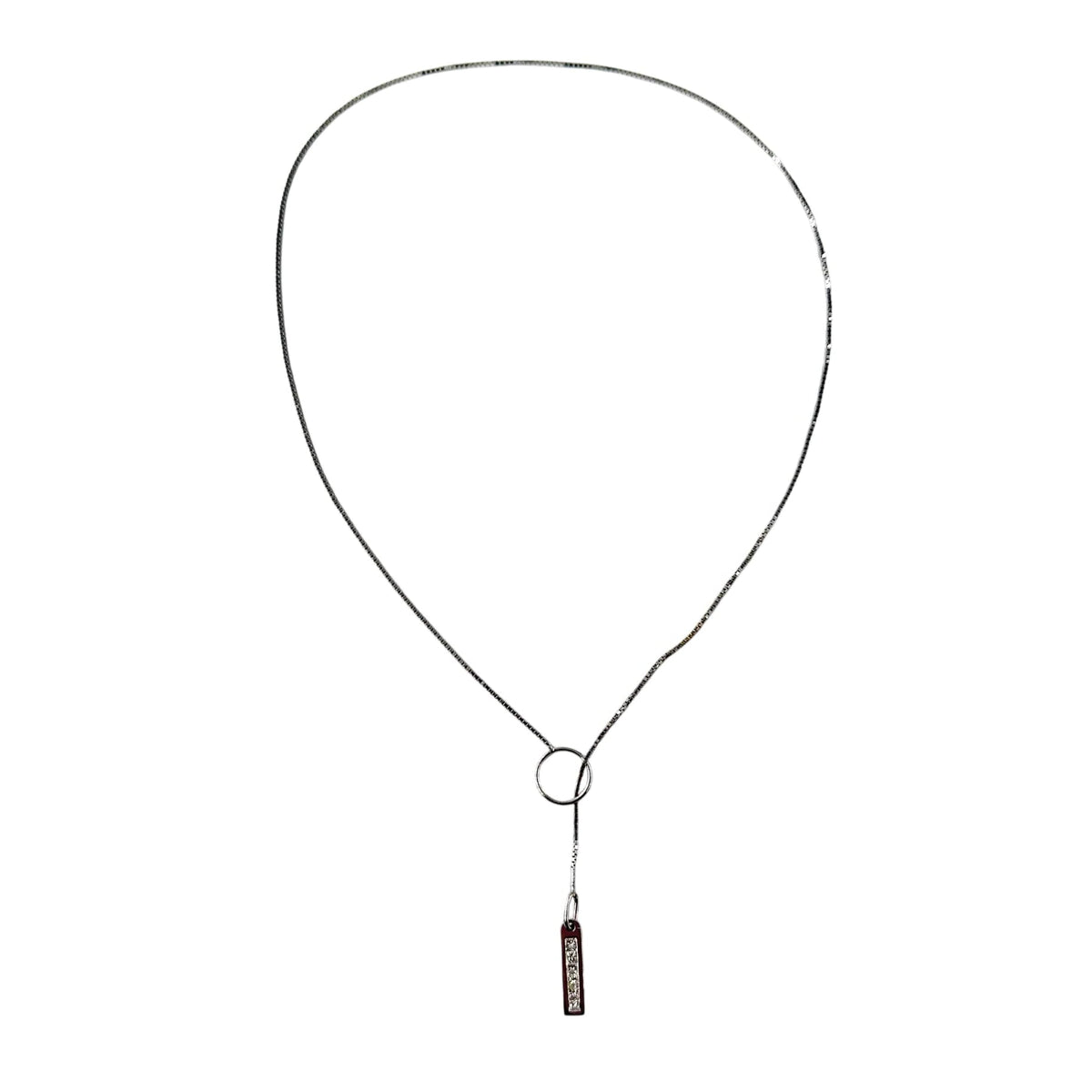 White Gold Necklace with Diamond Pendant