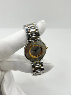 CARTIER "Must 21" Watch in Gold-plated and Stainless Steel