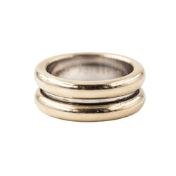 POIRAY "Symboles" Band Ring in white gold, yellow gold, and rose gold