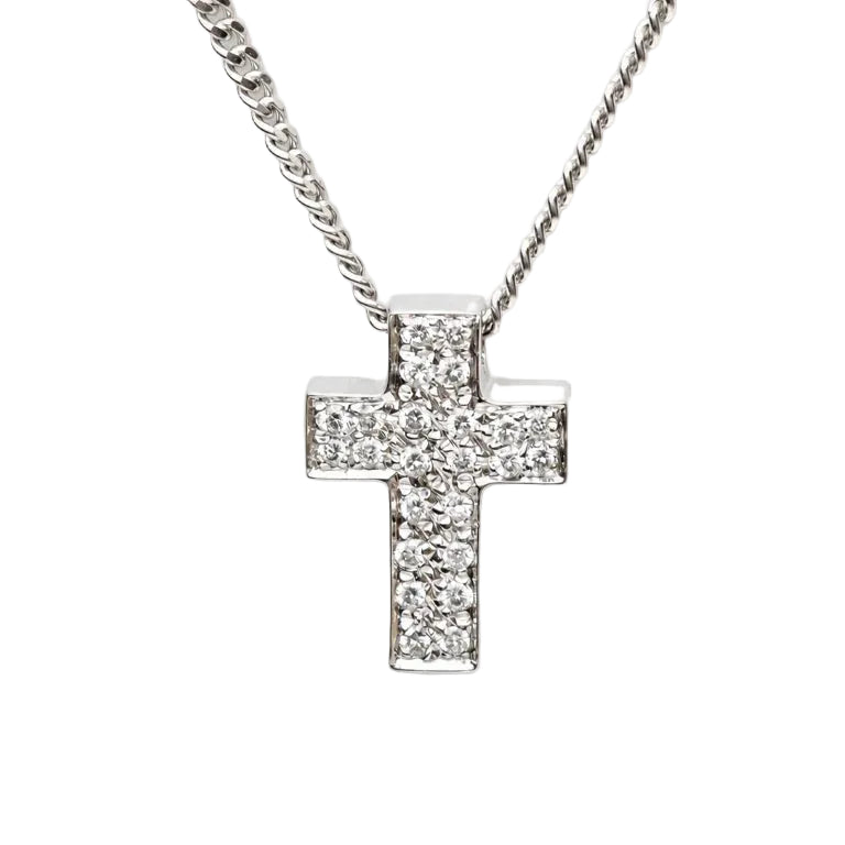 White Gold and Diamond Pendant Necklace