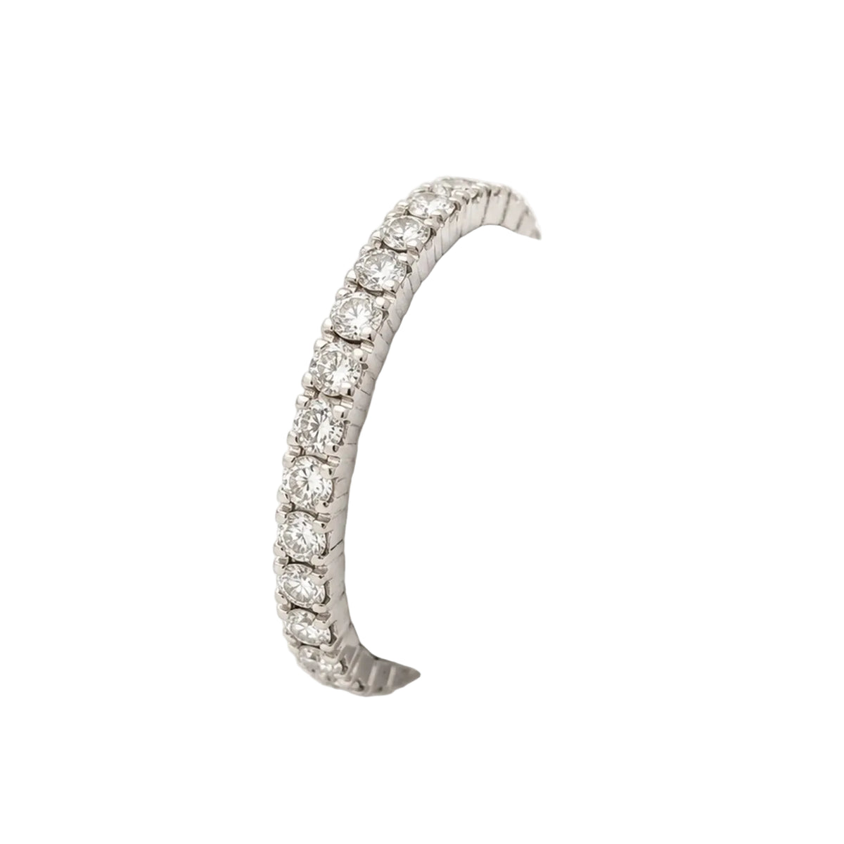 White Gold and Diamond Wedding Band