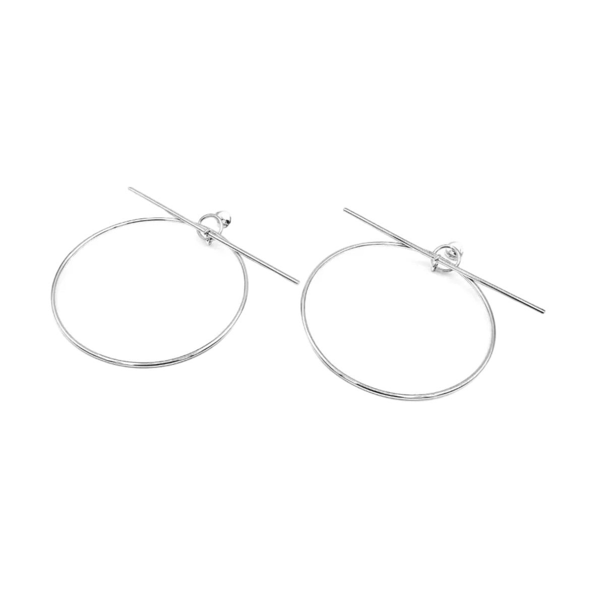 HERMÈS "Loop" GM Silver Hoop Earrings