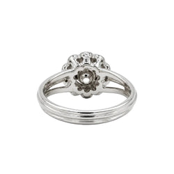 Bague Marguerite en platine et diamants