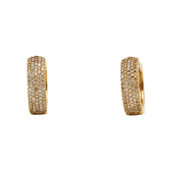 Rose Gold and Diamond Hoop Earrings