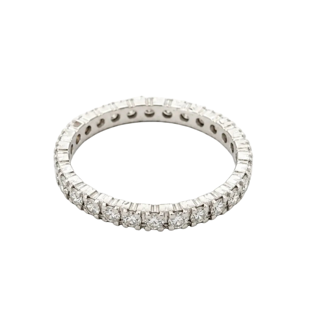 White Gold and Diamond Wedding Band