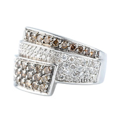 Yellow Gold and Diamond Pave Ring