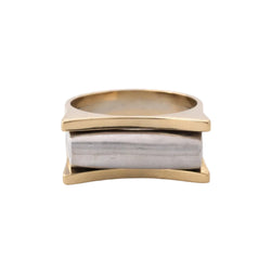 Ring in white gold and yellow gold