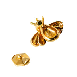 CARTIER "Bee" brooch in yellow gold, Enamel, and Emerald