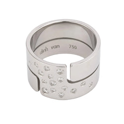 DINH VAN "Seventies" Band Ring in White Gold and Diamonds