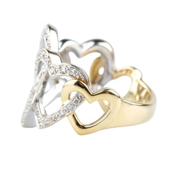 Yellow Gold and Diamond Pave Ring