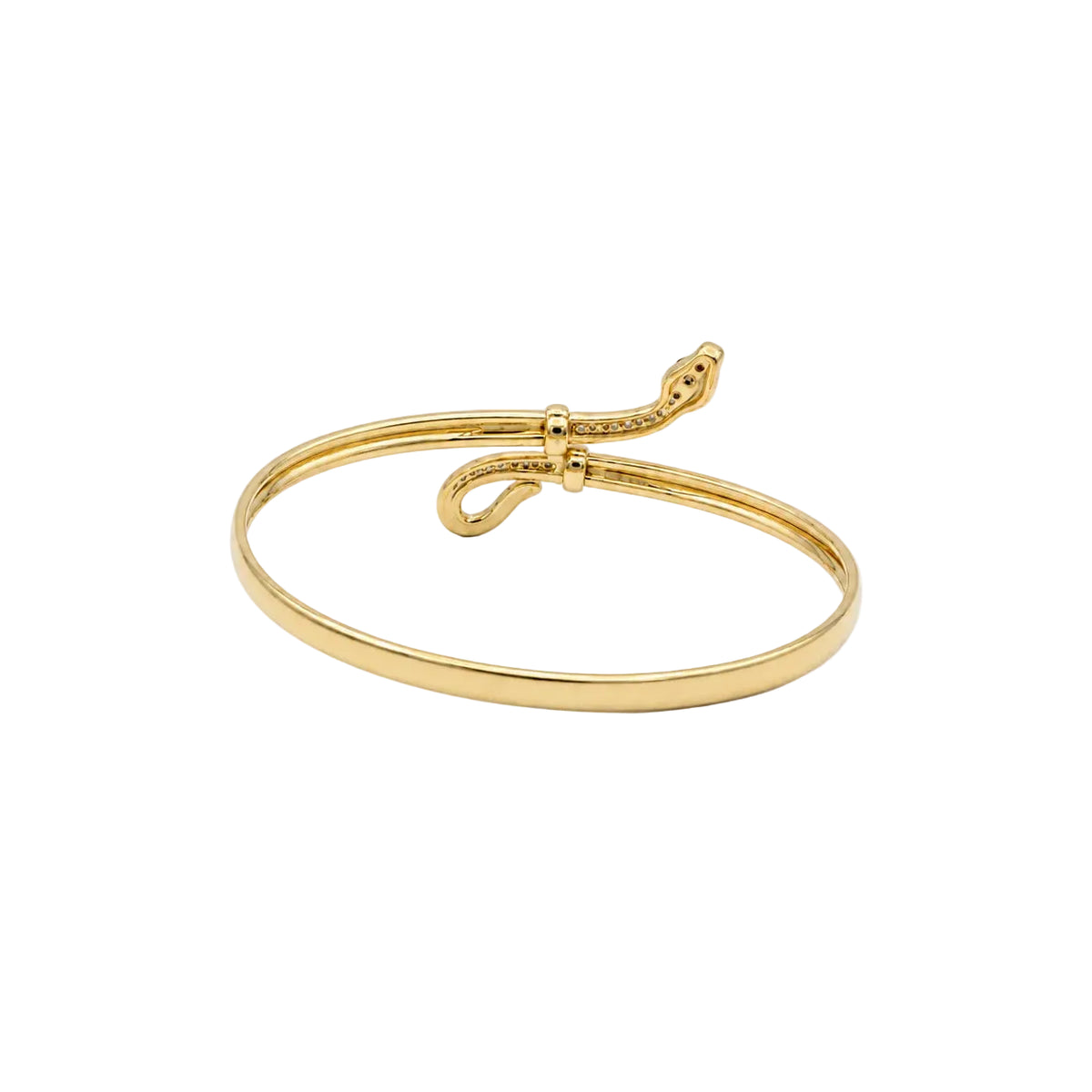 Yellow Gold Bangle Bracelet with Rubies and Diamonds