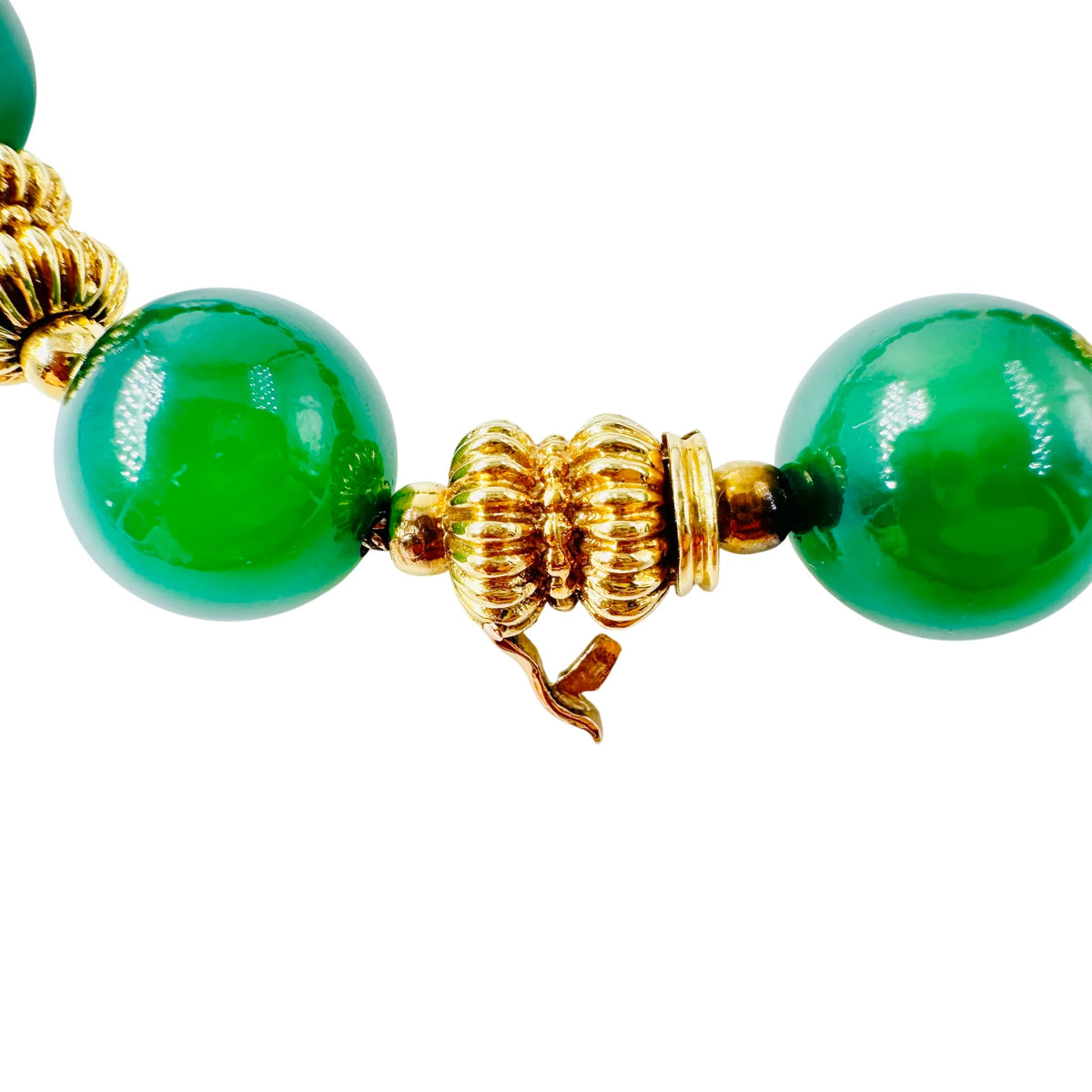 Bracelet O.J. PERRIN en or jaune et chrysoprases