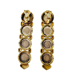 Boucles d'oreilles Clips MARINA B Soleil en or jaune et argent
