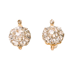 Rose gold, Platinum, and Diamond Lever-back Earrings