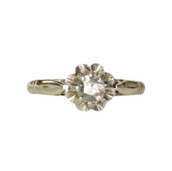 Bague Solitaire en or blanc et diamant