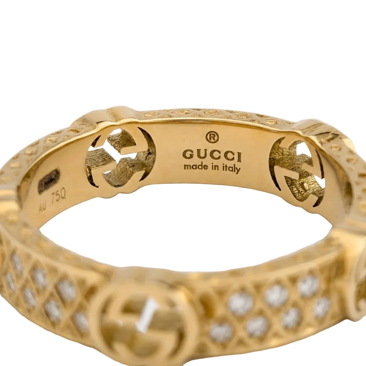 GUCCI Ring in Yellow Gold and Diamonds