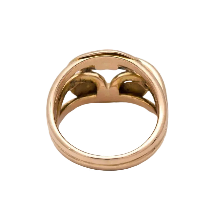 Dome Ring in Rose Gold and Diamonds