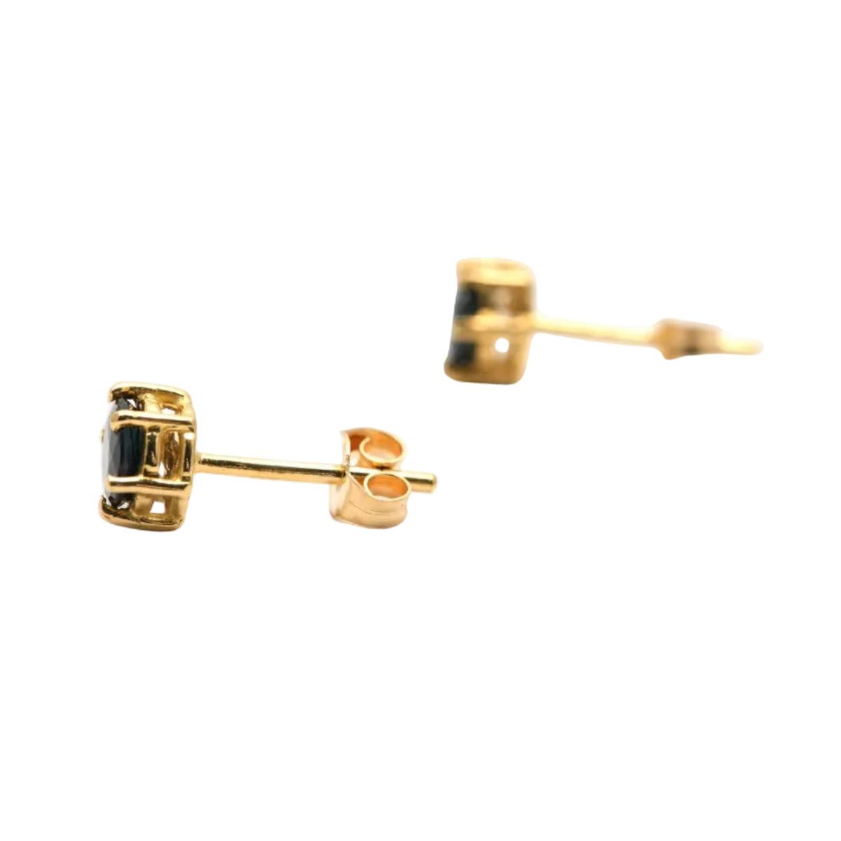 Yellow Gold Earrings with Sapphires