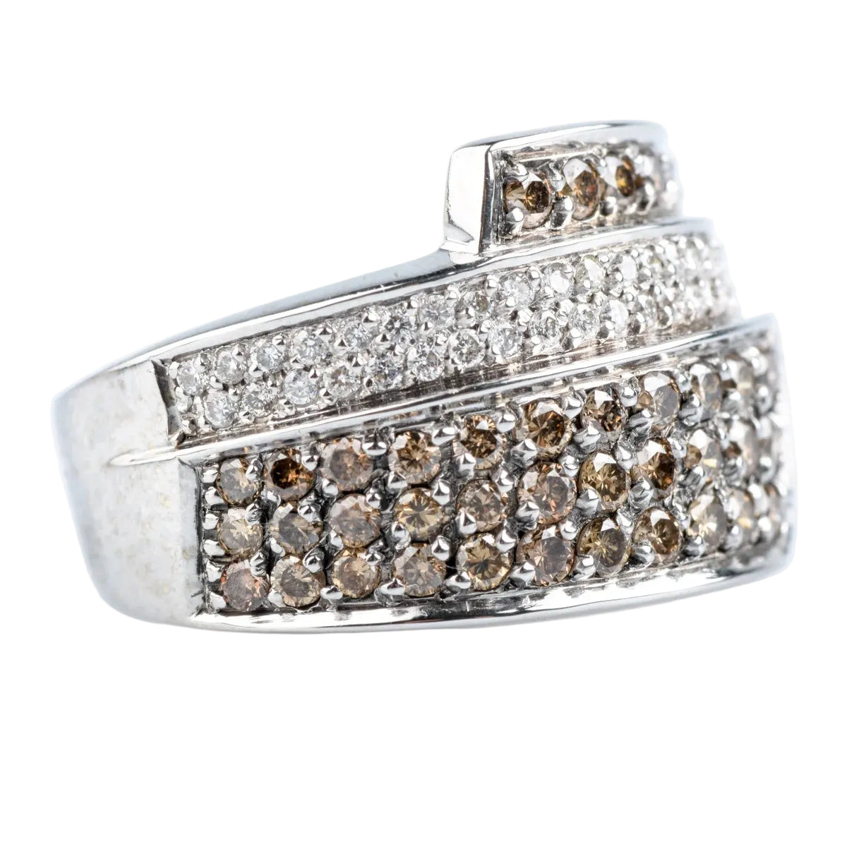 Yellow Gold and Diamond Pave Ring