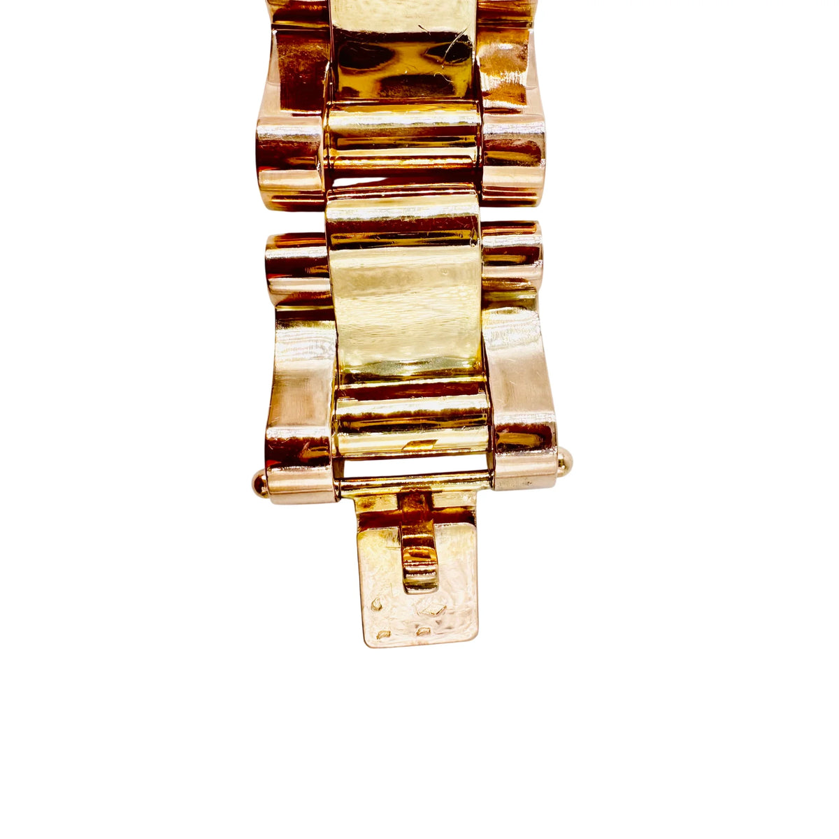 Bracelet tank en or jaune