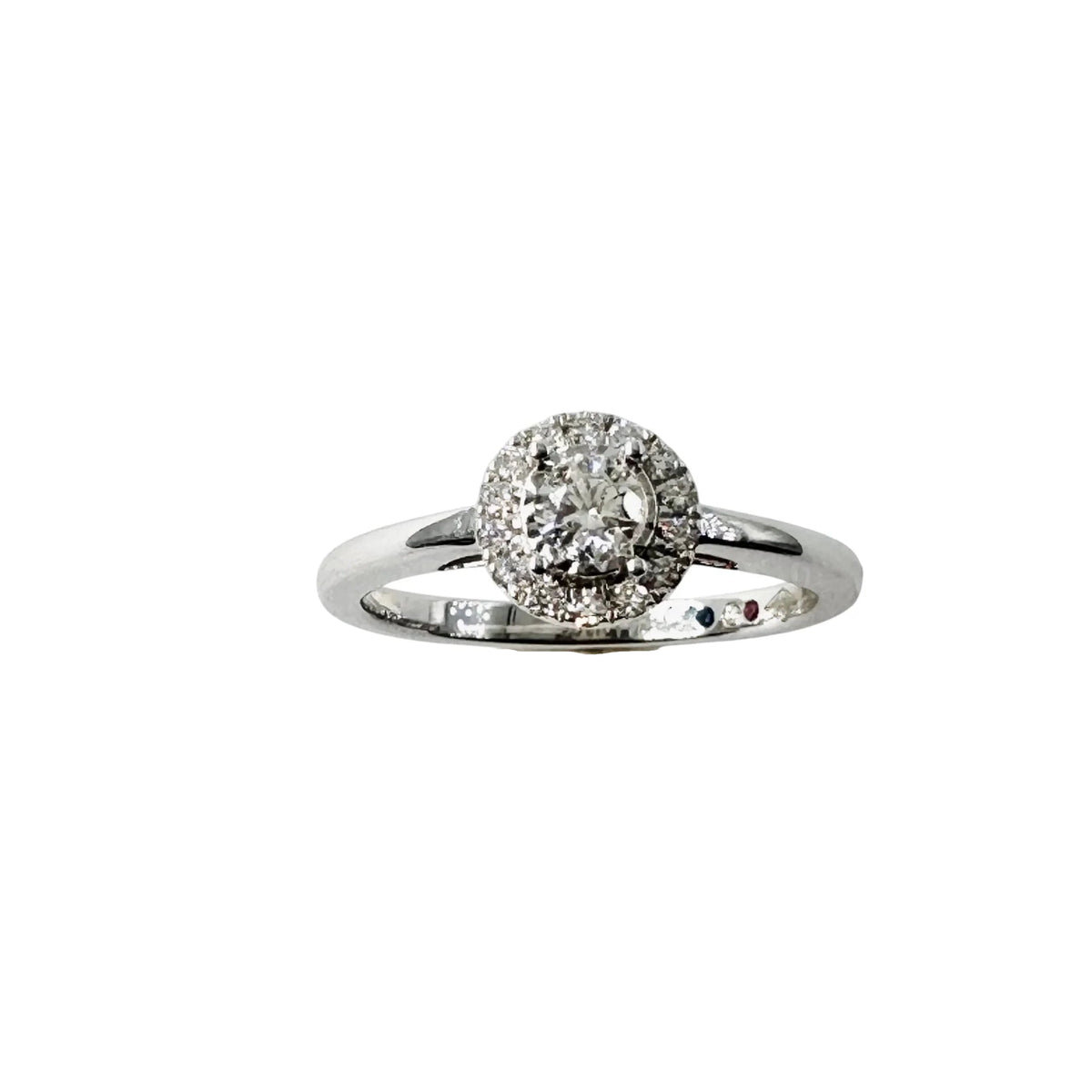 JULIETTE Solitaire Ring in White Gold and Diamonds