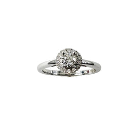 JULIETTE Solitaire Ring in White Gold and Diamonds