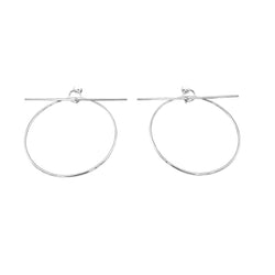 HERMÈS "Loop" GM Silver Hoop Earrings