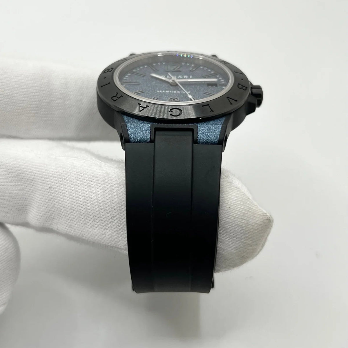 BULGARI "Diagono Magnesium" Watch in Rubber