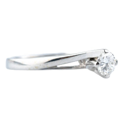 White Gold Solitaire Ring with Diamond