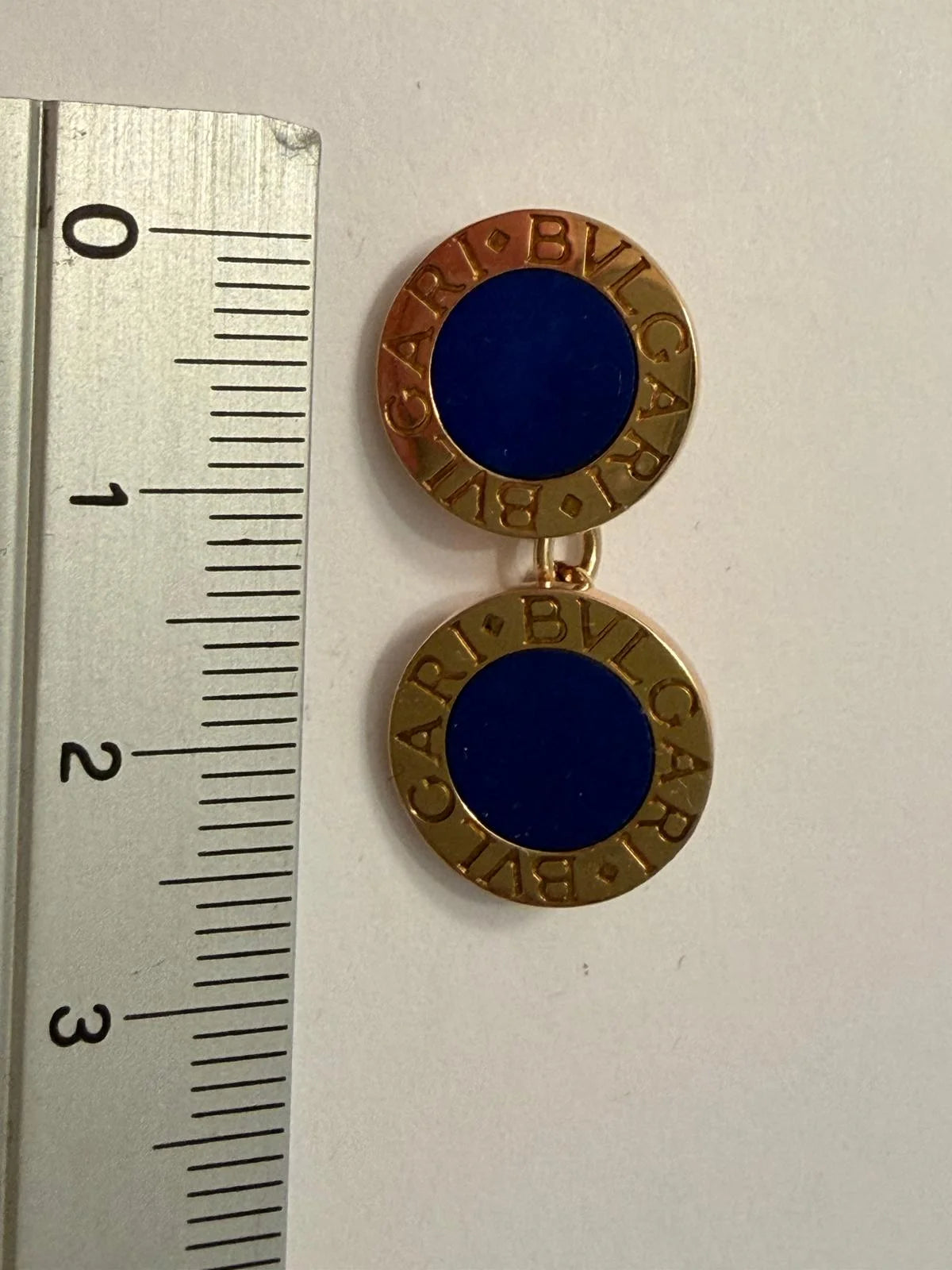 BULGARI cufflinks in yellow gold and Lapis lazuli