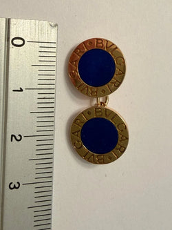 BULGARI cufflinks in yellow gold and Lapis lazuli