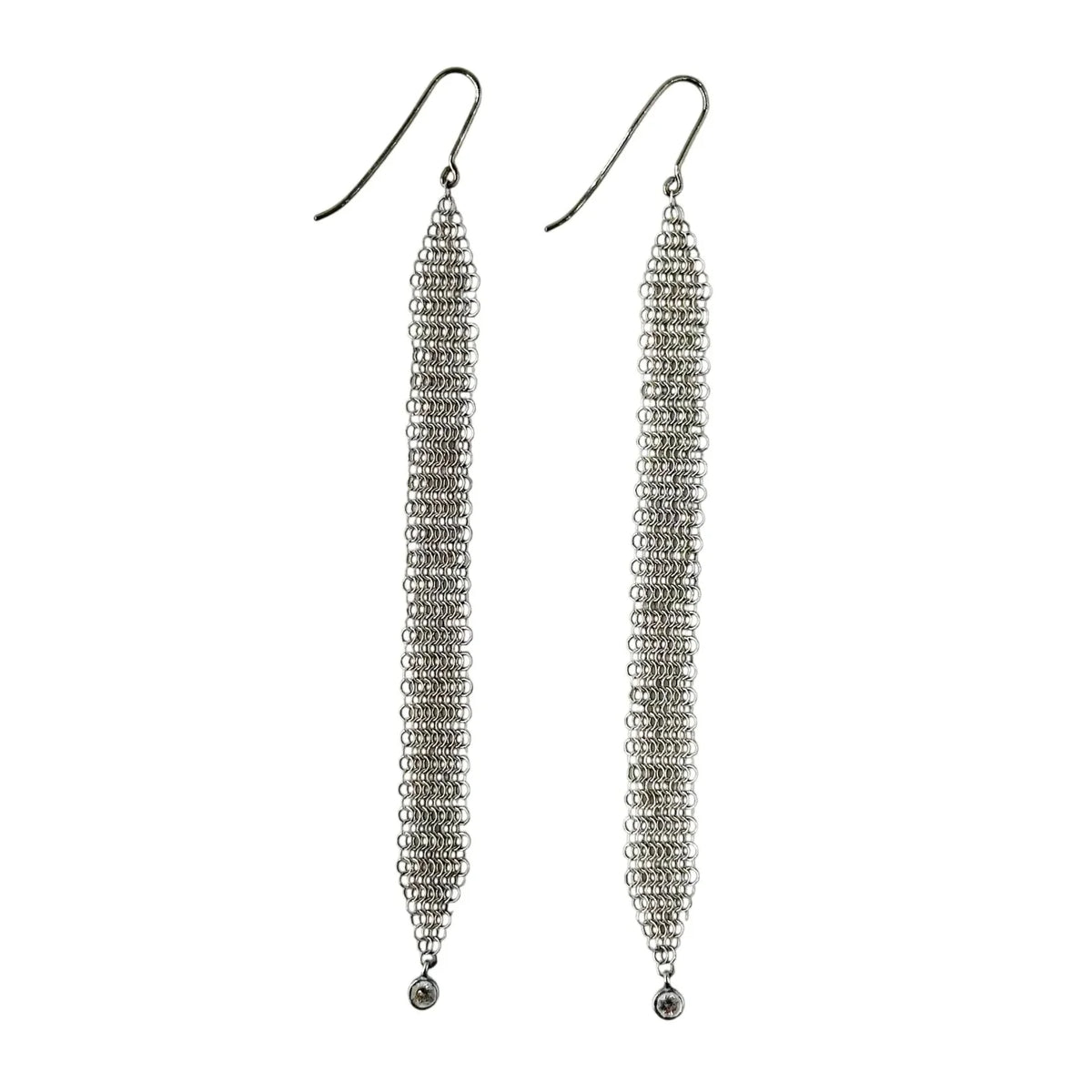 Boucles d'oreilles Pendantes TIFFANY & CO. par ELSA PERETTI en argent et diamants