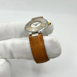 CARTIER "Must 21" Watch in Stainless Steel and Leather