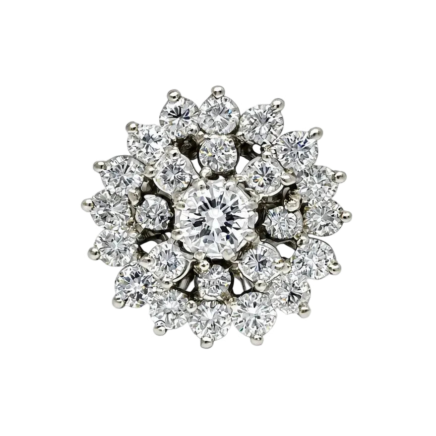 Marguerite Ring in White Gold and Diamonds